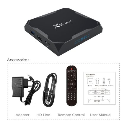 X96 Max Android TV Box 4K Ultra HD with Voice Remote