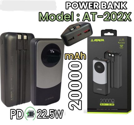 2000mAh Power Bank with Type-C & iPhone Cable